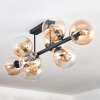 Gastor Plafoniera, Lampada a sfera Ambrato, Chiaro, 8-Luci