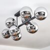 Gastor Plafoniera, Lampada a sfera Cromo, Grigio fumo, 8-Luci