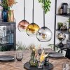 Koyoto Lampadario a sospensione, Lampada a sfera, Lampada a sospensione Cromo, Oro, Chiaro, Ramato, Grigio fumo, 3-Luci