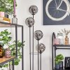 Gastor Lampada da terra 30 cm Legno scuro, Nero, 4-Luci
