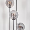 Gastor Lampada da terra 30 cm Legno scuro, Nero, 4-Luci