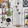 Gastor Lampada da terra 30 cm Legno scuro, Nero, 4-Luci