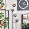 Gastor Lampada da terra 30 cm Legno scuro, Nero, 4-Luci