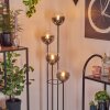 Gastor Lampada da terra 30 cm Legno scuro, Nero, 4-Luci