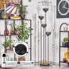 Gastor Lampada da terra 30 cm Legno scuro, Nero, 4-Luci