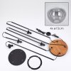 Gastor Lampada da terra 30 cm Legno scuro, Nero, 4-Luci