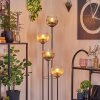 Koyoto Lampada da terra 30 cm Legno scuro, Nero, 4-Luci