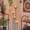 Koyoto Lampada da terra 30 cm Legno scuro, Nero, 4-Luci