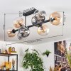 Gastor Plafoniera, Lampada a sfera Ambrato, Chiaro, Grigio fumo, 8-Luci