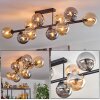 Gastor Plafoniera, Lampada a sfera Ambrato, Grigio fumo, 10-Luci
