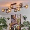 Gastor Plafoniera, Lampada a sfera Ambrato, Grigio fumo, 10-Luci