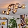 Gastor Plafoniera, Lampada a sfera Ambrato, Grigio fumo, 10-Luci