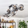 Chehalis Plafoniera, Lampada a sfera Chiaro, Grigio fumo, 10-Luci