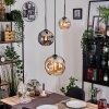 Ripoll Lampadario a sospensione, Lampada a sfera, Lampada a sospensione Ambrato, Grigio fumo, 3-Luci
