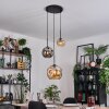 Ripoll Lampadario a sospensione, Lampada a sfera, Lampada a sospensione Ambrato, Grigio fumo, 3-Luci