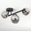 Chehalis Plafoniera, Lampada a sfera Grigio fumo, 3-Luci