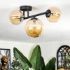 Chehalis Plafoniera, Lampada a sfera Ambrato, 3-Luci
