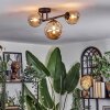 Chehalis Plafoniera, Lampada a sfera Ambrato, 3-Luci