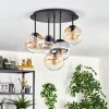 Gastor Plafoniera, Lampada a sfera 45 cm Ambrato, Chiaro, Grigio fumo, 5-Luci
