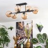Gastor Plafoniera, Lampada a sfera Ambrato, 6-Luci