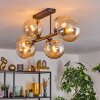 Gastor Plafoniera, Lampada a sfera Ambrato, 6-Luci