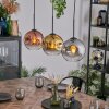 Ripoll Lampadario a sospensione, Lampada a sfera, Lampada a sospensione Oro, Chiaro, Ramato, Grigio fumo, 3-Luci