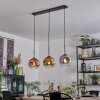 Ripoll Lampadario a sospensione, Lampada a sfera, Lampada a sospensione Oro, Chiaro, Ramato, Grigio fumo, 3-Luci