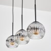 Ripoll Lampadario a sospensione, Lampada a sfera, Lampada a sospensione Chiaro, Grigio fumo, 3-Luci