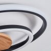 Rapoila Plafoniera LED Aspetto del legno, Nero, 1-Luce