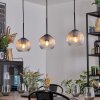 Koyoto Lampadario a sospensione, Lampada a sfera, Lampada a sospensione Ambrato, Chiaro, 3-Luci