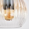 Koyoto Lampadario a sospensione, Lampada a sfera, Lampada a sospensione Ambrato, Chiaro, 3-Luci
