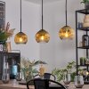 Koyoto Lampadario a sospensione, Lampada a sfera, Lampada a sospensione Oro, Chiaro, 3-Luci