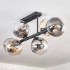 Gastor Plafoniera, Lampada a sfera Ambrato, Chiaro, Grigio fumo, 6-Luci