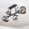 Gastor Plafoniera, Lampada a sfera Cromo, Chiaro, Grigio fumo, 6-Luci