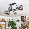 Gastor Plafoniera, Lampada a sfera Cromo, Chiaro, Grigio fumo, 6-Luci