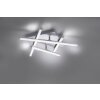 Leuchten Direkt LOLA-SIMON Plafoniera LED Acciaio inox, 2-Luci, Telecomando, Cambia colore