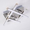 Eriz Plafoniera LED Nichel opaco, 4-Luci, Telecomando, Cambia colore