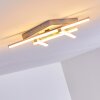 Eriz Plafoniera LED Nichel opaco, 4-Luci, Telecomando, Cambia colore
