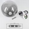 Lampadario a sospensione Degevos Cromo, 1-Luce