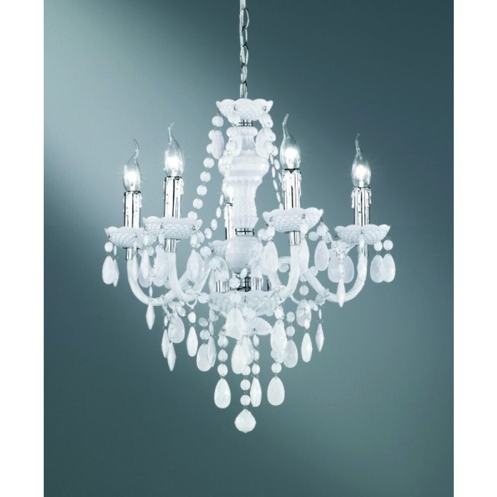 Reality LÜSTER Lampadario a corona Bianco, 5-Luci main product photo