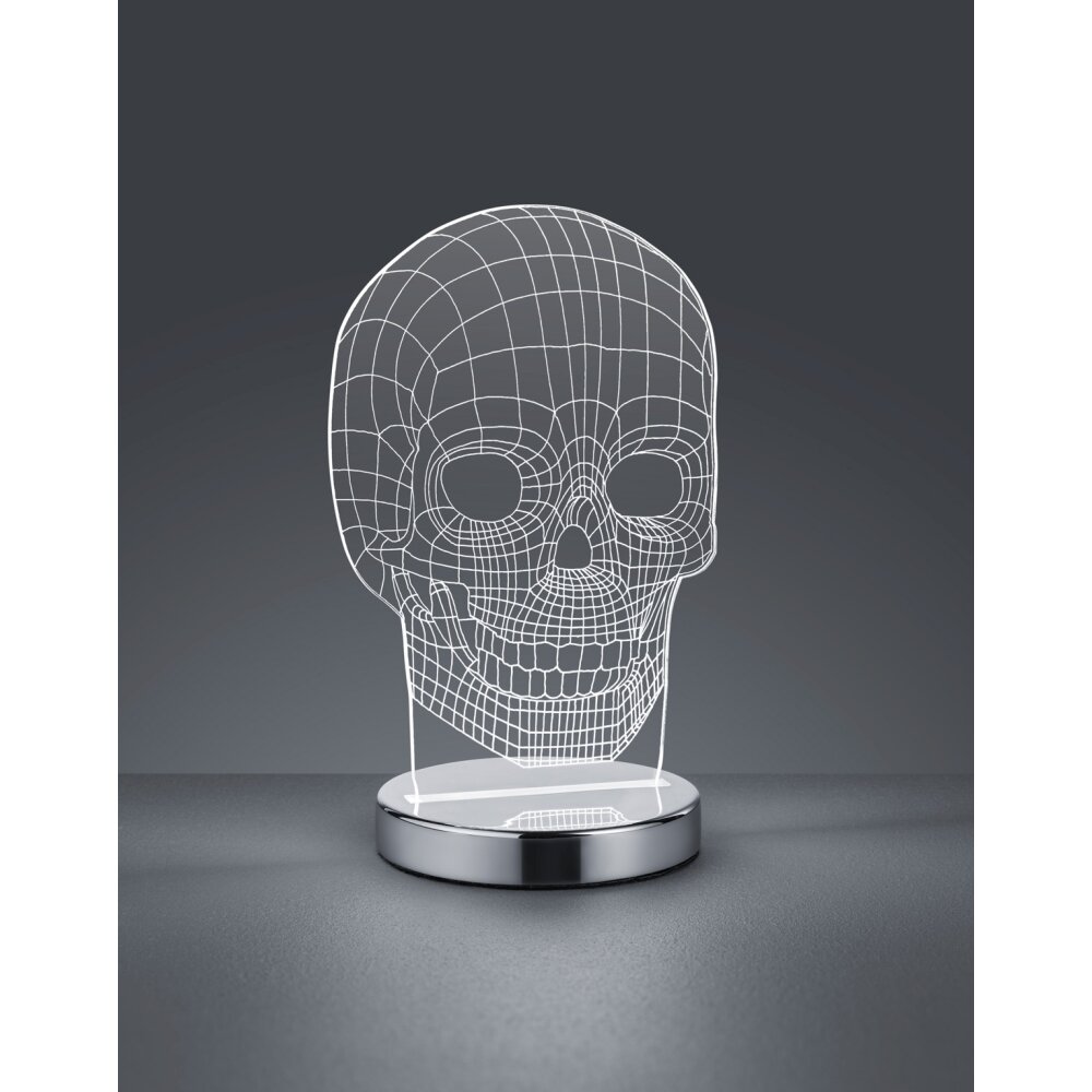 Reality Skull Lampada da Tavolo LED Cromo, 1-Luce main product photo