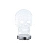 Reality Skull Lampada da Tavolo LED Cromo, 1-Luce