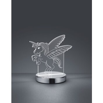 Illuminazione Reality Karo Lampada da tavolo LED Cromo, 1-Luce