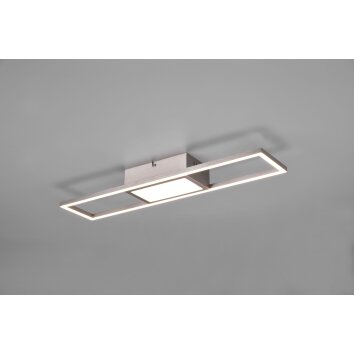 Reality Rigido Plafoniera LED Nichel opaco, 1-Luce, Telecomando