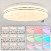 Savardeix Plafoniera LED Cromo, Bianco, 1-Luce, Telecomando, Cambia colore