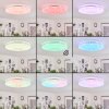Savardeix Plafoniera LED Cromo, Bianco, 1-Luce, Telecomando, Cambia colore