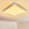 Voisines Plafoniera LED Bianco, 1-Luce, Telecomando, Cambia colore