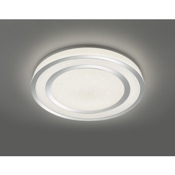 Illuminazione Reality NORIAKI Plafoniera, Faretto da soffitto LED Cromo, 1-Luce, Telecomando