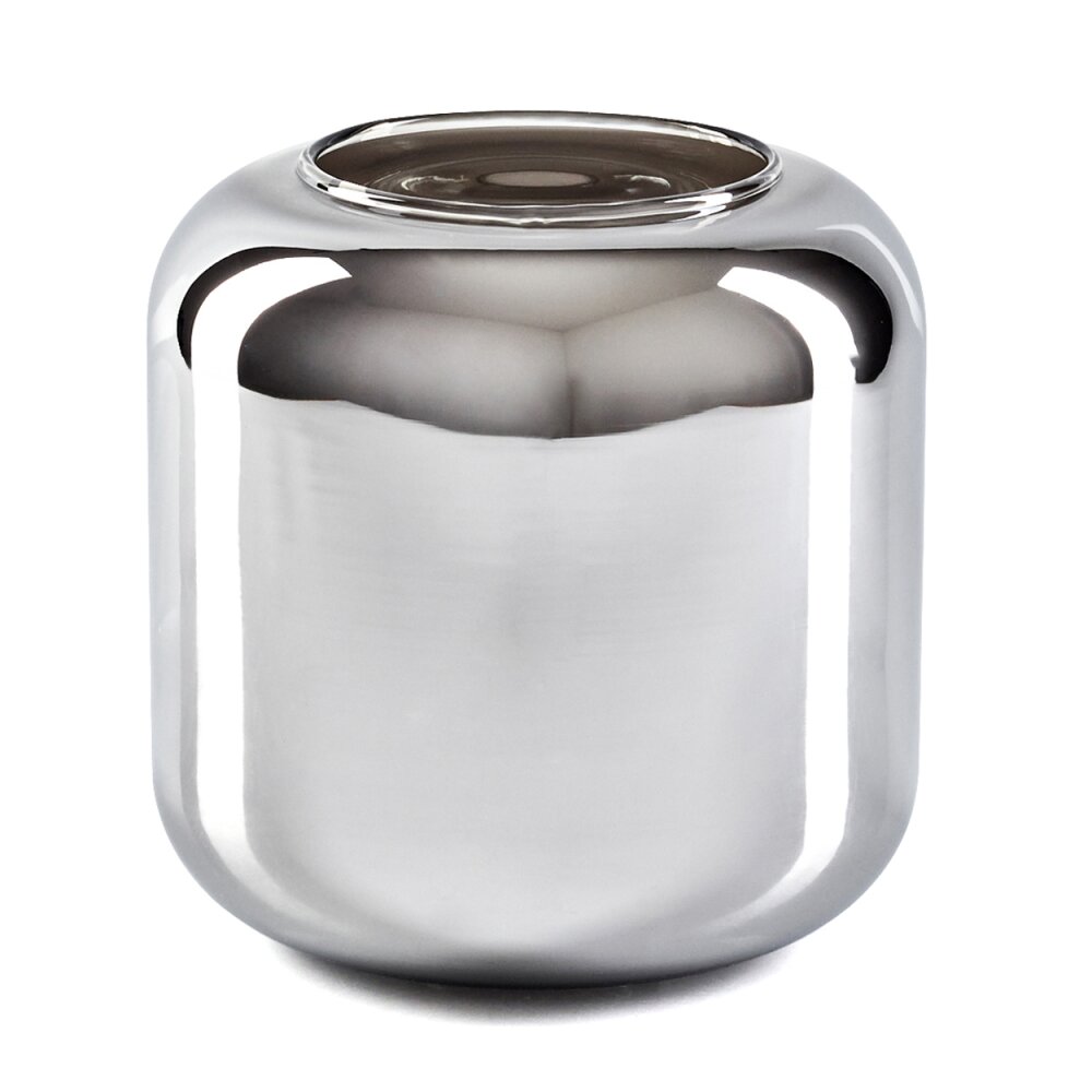 Paralume in vetro Lauden Vetro di ricambio 15 cm Cromo, Grigio fumo main product photo