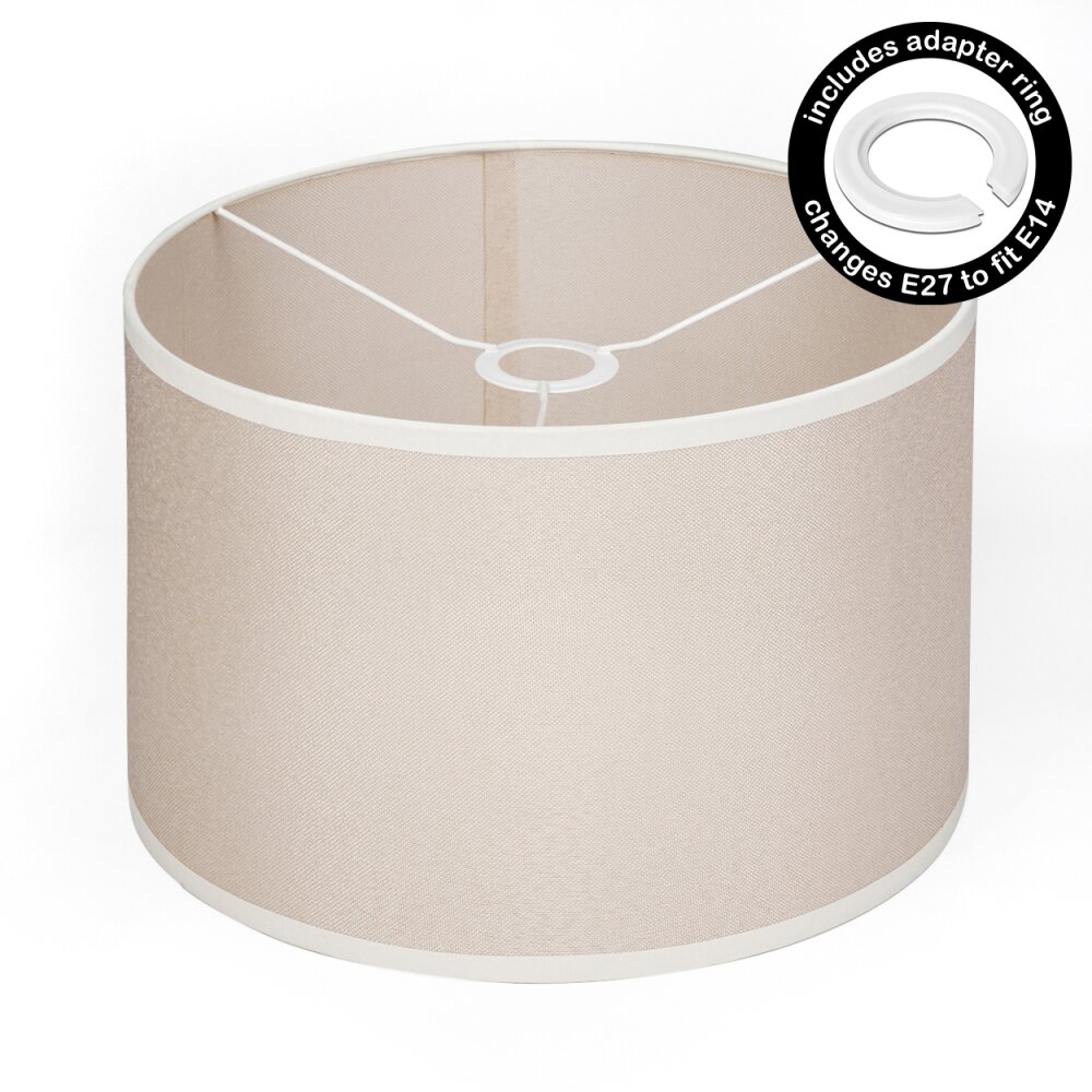 Paralume in tessuto Bassagoda pezzo di ricambio, Paralume beige, Bianco main product photo